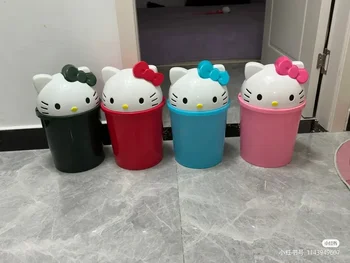 Нов Sanrio Hello Kitty кофа за боклук боклук кошче боклук Binsanrio Kawaii кошче за боклук хартия кошница може хол