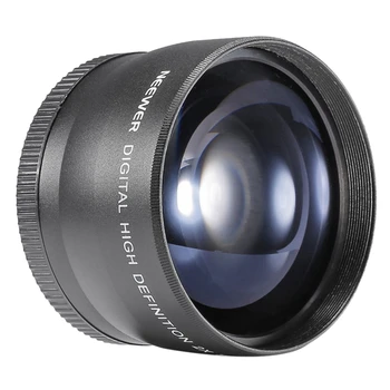 1 PCS 2X камера телеобектив теле конвертор черна пластмаса за Canon / Nikon / Sony / Pentax 18-55Mm