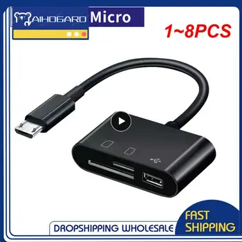  1 ~ 8PCS 3 в 1 тип-C адаптер TF четец на карти с памет OTG Adpter за IPad за Macbook USB тип C четец на карти