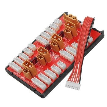 1 парче 2-IN-1 XT30 XT60 паралелна дъска за зареждане червена пластмаса за RC модели мултикоптер част