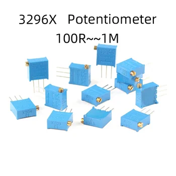 10PCS/LOT 3296 3296X Потенциометър Resistanceohm Trimpot тример 1K 2K 5K 10K 20K 50K 100K 200K 500K 1M Ohm 100R 200R 500R