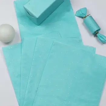 10Pcs / чанта Tiffany Blue Glitter хартия за опаковане на подаръци Цветна хартия подплата Сидни хартия