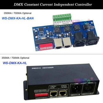  12V 24V DC DMX512 декодер постоянен ток 350MA 700MA димер 3 CH канали RGB контролер за RGB LED лента, светлина, модул
