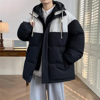 145KG Зимни памучни якета с голям размер Памучно палто с качулка Фалшиво топло палто от две части 9XL 8XL
