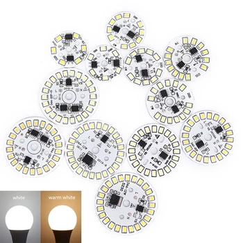 1Pc LED крушка кръпка лампа SMD плоча кръгъл модул светлинен източник плоча за крушка светлина бяло/топло бяло