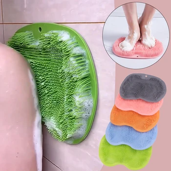 1PC Мързелив душ четка за измиване на краката Rub Back Sucker Brush Foot Massage Pad Anti Slip Foot Pad Инструменти за баня