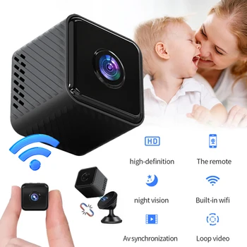 2023 Нова мини Wifi камера Безжична 1080P видео Изчистване на IR нощно виждане Откриване на движение Домашна сигурност Мониторна камера за наблюдение