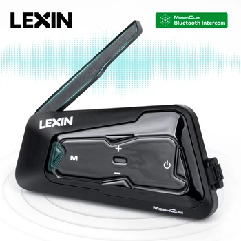 2024 LEXIN-MTX мотоциклет MESH &Bluetooth слушалки Интерком, с мрежеста комуникационна система, паралелен аудио- домофон, 24 ездачи