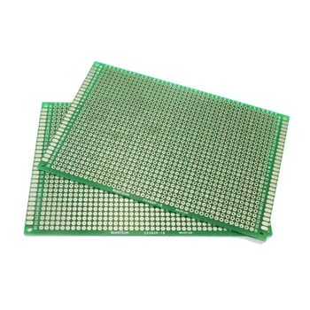 2pcs/lot 8X12cm Електронен комплект Breadboard Двустранен протоборд Универсален DIY PCB Phototype Board