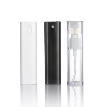 3 x 10ml Многократна употреба квадратна пластмасова дезинфектант мъгла пръскачка бутилка 10cc 1 / 3oz бял черен ясен парфюм пулверизатор контейнер