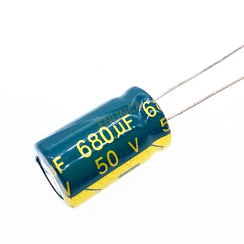  4pcs / партида 50V 680UF алуминиев електролитен кондензатор Размер 13 * 20 680UF 20%