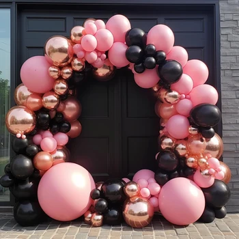 54-85pcs комплект балони за рожден ден висящи вихри латекс балон Haning декорации за рожден ден стримери парти декорации