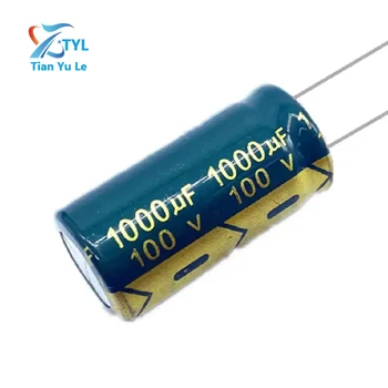 5pcs / партида висока честота нисък импеданс 100v 1000UF алуминиев електролитен кондензатор размер 18 * 30 100V1000UF 20%