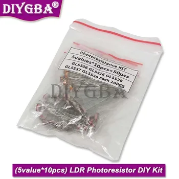 5Value * 10pcs = 50Pcs LDR фоторезистор DIY комплект за GL5506 GL5516 GL5528 GL5537 GL5539 IGMOPNRQ