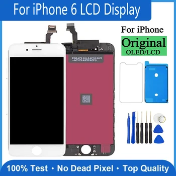 A+++ качествен дисплей за iPhone 6 LCD дисплей с 3D сензорен екран дигитайзер за iPhone 6 LCD подмяна
