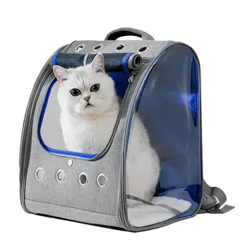Cat раница балон прозрачен домашен любимец котка калъф удобен възглавница обратно подкрепа Pet превозвач чанта за открито пътуване котки &