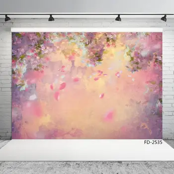 Dreamy Floral Flower Painting Board Portrait Children Baby Shower Photography Background Photographic Backdrop For Photo Studio