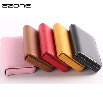 EZONE PU кожен държач за визитни картички Професионален калъф за кредитна карта с магнитно затваряне Анти-кражба RFID Калъф за портфейл с голям капацитет