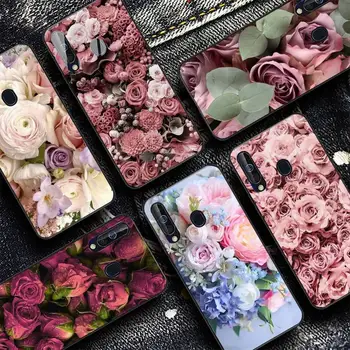 Flower розов калъф за телефон за Samsung A51 01 50 71 21S 70 31 40 30 10 20 S E 11 91 A7 A8 2018