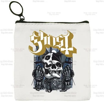 Ghost Band Hard Rock Band Bag Pure White Bag Handmade Ghost B.C. Heavy Metal Cloth Bag Coin Purse Whiteboard Bag Чанта