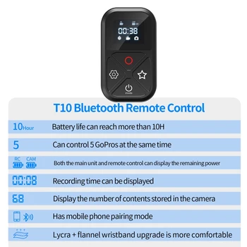 H7JA Интелигентен контролер за дистанционно управление на водоустойчива камера с LED екран за GO Pro Hero 8/9/10 MAX Bluetooth-съвместим Accs