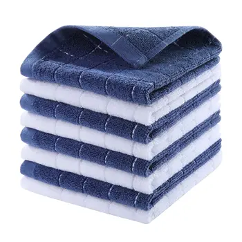 Homaxy 4/8Pcs 100% памучна кърпа за съдове Ултра меки и абсорбиращи кухненски кърпи Домакински почистващи инструменти за кухненска кърпа за пране