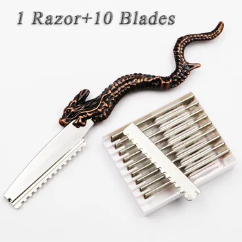 Hot Япония неръждаема стомана професионални остри бръснар бръснач нож коса бръсначи нарязани коса рязане изтъняване нож салон инструменти дракон