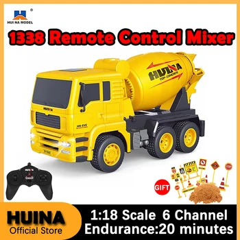 HUINA Rc кола радио контрол кола 1338 инженерни строителни превозни средства сметище миксер камион дистанционно управление трактор играчка за момче
