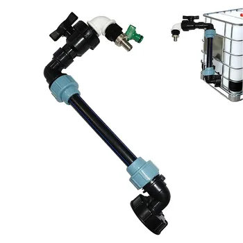 IBC адаптер разширение изходен клапан месинг кран S60x6 кран спирателен кран 3/4 инчов IBC адаптер за градинско съхранение на вода дъждовни варели