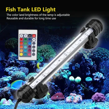  LED аквариум декоративна светлина дистанционно управление околна лампа топлоустойчива удебелена риба резервоар за пълнене лампа 110 ~ 240V