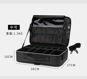 Lingge голям капацитет грим, красота и бродерия професионален гримьор преносим багаж грим съхранение