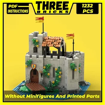 Moc Строителни тухли Военен замък Модел Lion Knights' Outpost технология Модулни блокове Подаръци Коледни играчки DIY комплекти събрание