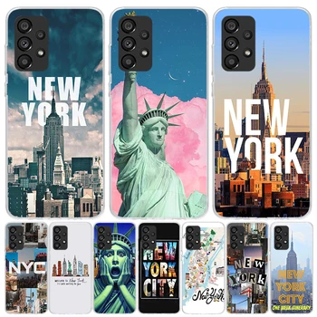 NYC Калъф за телефон в Ню Йорк за Samsung Galaxy A52 A53 A54 A12 A13 A14 A22 A23 A24 A32 A33 A34 A73 A72 A42 A04S A02S A03S капак