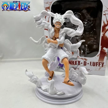 One Piece аниме Luffy Gear 5 фигура Ника Слънце Бог действие фигурка 24 см Pvc модел статуя кукла деца играчки Коледа подарък