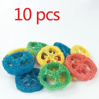 Pet Molars Natural Loofah Color Cleaning Loofah Slices Hamster Chinchilla Molar Toys Snacks Bite-resistant Small Animal Supplies