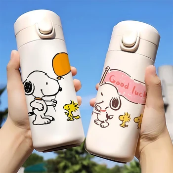 Snoopy нов стил прост творчески сладък анимационен модел висококачествена преносима неръждаема стомана изолирана водна чаша за мъже и жени