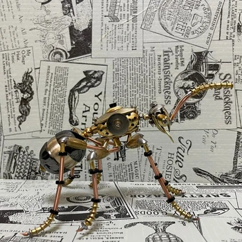 Steampunk Механични мравки Насекоми Орнаменти Всички метални насекоми Сглобени играчки Ръчно изработени занаяти Декорация - Завършен продукт