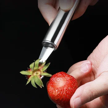 Strawberry Huller Metal Tomato Stalks Fruit Leaf Knife Stem Remover Gadget Strawberry Hullers Кухненски аксесоари кухня