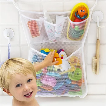 Toy съхранение висящи чанта бебе баня играчка съхранение детски вода играчка съхранение двуслойни измиване чанта
