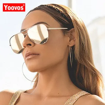 Yoovos 2023 Метални слънчеви очила жени/мъже реколта луксозни очила за жени класически ретро пътуване Gafas De Sol Mujer UV400