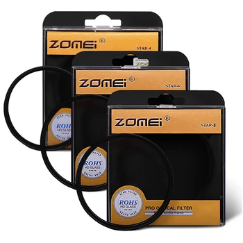 ZOMEi Star Filter 3 in1 77mm 50mm 55mm 62mm Завъртане 4+6 +8 Point Line за Canon Nikon DSLR филтър за обективи