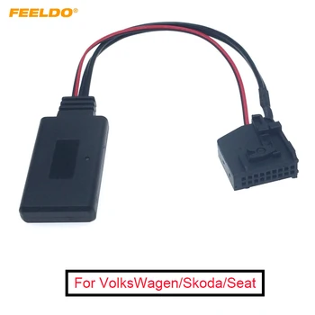 автомобилен безжичен Bluetooth Aux приемник кабелен адаптер за VolksWagen Skoda Seat MFD2 RNS2 радио стерео аудио вход 18Pin конектор