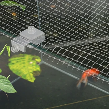 Алуминиева сплав клип за аквариум Anti-Jumping Net DIY аксесоар за резервоари за риба Anti-Escape Guard Сладководна солена вода