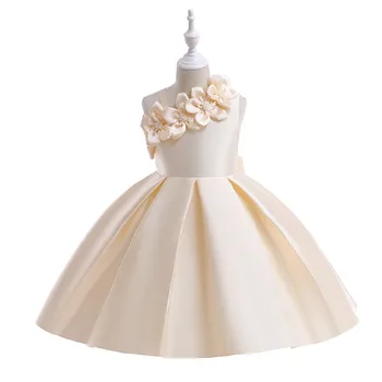 Бебешки дрехи цвете момиче деца принцеса вечерно парти абитуриентски балове лък бяла сватба шаферка лятна рокля топка рокля вестидос