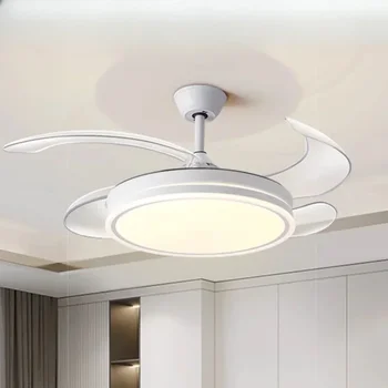 Бохемска невидима фен лампа 2023 нов таван вентилатор лампа таван дом хол трапезария спалня електрически вентилатор полилей