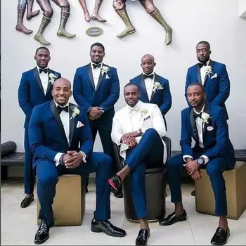  висококачествени костюми Blue groom носят костюми по поръчка Сватба Най-добрите мъже годни тънък парти бизнес апартамент 2-парче terno masculino