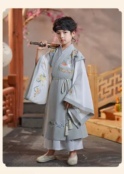 Детски новогодишни дрехи Древен Bookboy Студентска рокля Момче Парти Извършване на фотография Роба Традиционен костюм Китайско училище Clothe