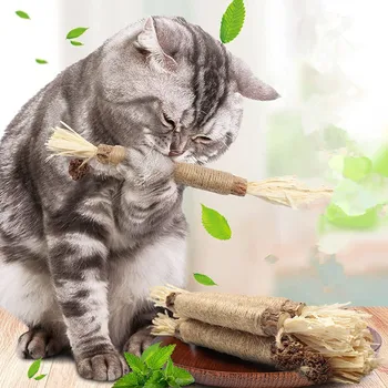 Домашен любимец котка дървени полигонум стик Lafite трева котка играчка молар стик коча билка котка почистване на зъби Silvervin стик тръстика домашни любимци доставки играчки
