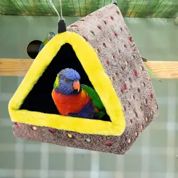 Домашни птици папагал клетки топло легло мек плюшен папагал зимна палатка легло за птици хамак виси на клетка памук легло за домашни любимци клетка аксесоари