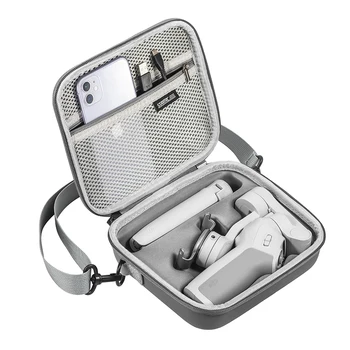 За DJI OM 4 калъф за носене PU чанта за съхранение Преносима чанта за пътуване през рамо Fo OSMO Mobile 3 4 SE Ръчни карданови аксесоари